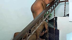 Neighbor's sister-in-law fucks while husband is out.