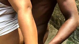 Bitch With Massive Tits Helped And Fucked Hard Outdoor