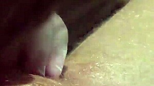 Chubby amateur wife with hairy pussy and huge tits intensely strokes cock gives sloppy blowjob swallows every drop