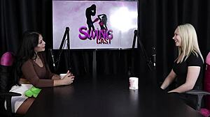 Vivian Lola shy about deepthroat but loves two cocks in pussy. Sheer red exhibition turns her off.