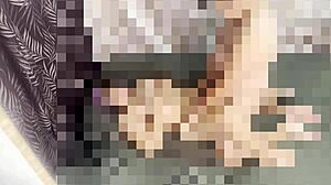 Mexican coworker echando pata leads to intense orgasm!