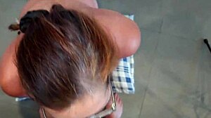 mature milf cougar amateur performs deepthroat blowjob in pov homemade video