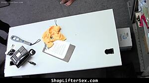 Hey, the teen shoplifter strikes a deal with the mall guard for some office fun