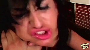 Avy Lee Roth loves intense double penetration with her small tits exposed.