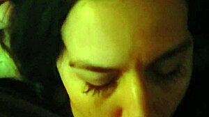 hot amateur gags on blowjob and gets throat choked