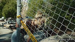 dude, this busty asian just rides a biker’s big cock in a warehouse