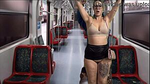 damn, fucked the hot secretary inside a public train! 😜