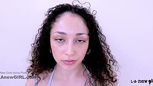 Cute bubble butt latina takes big cock in tight pussy during hot pov audition