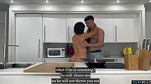 big ass latina milf gets fucked by boyfriend's friend in his house