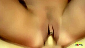 Intense blonde lesbians passionately kiss while titty fucking huge cock in wild threesome