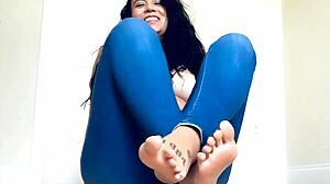 Tickle tease unfolds with barefoot fetish play
