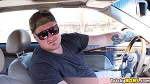 Tattooed Milf Hitchhiker Gets Rough Fucked by Horny Dude After Pickup!