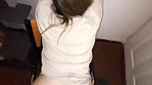 real amateur sex tape at home, fat ass bent over without condom. intriguing doggystyle action!