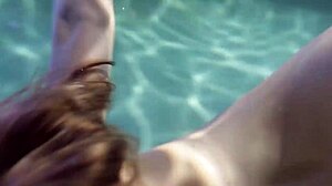 Blonde babe SUNNY LANE SUCKS dick underwater