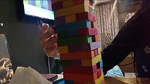 hairy teen gets cumshot on ass outdoor after staircase tease