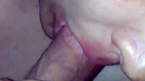 intense blowjob from a mature woman sucking hard on my cock.