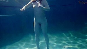 Blonde babe SUNNY LANE SUCKS dick underwater