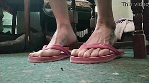 Look At Those Huge Curvy Feet And Toes!