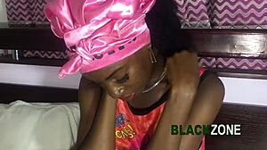 Bored step sister got wild in a taste game with step bro. This black babe’s natural tits stole the casting show! 😜