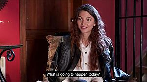 Redhead pornstar feels raw humiliation in first whipping session