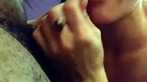 Bree SUCKING BLACK COCK in casual scene