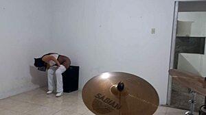 Risky Handjob Under Desk!