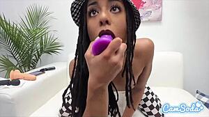 Kira Noir Teases with Dildo Action