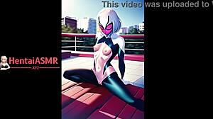 Hentai spider girl reaches intense orgasm in anime journey