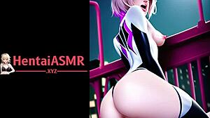 Hentai spider girl reaches intense orgasm in anime journey