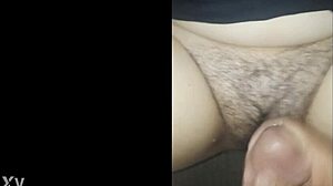 Amateur crossdresser fucks hairy beaver outdoors at friends' party