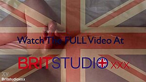 18-year-old British hottie in lingerie jerks off an older man