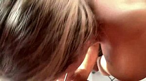 Met a coworker for coffee, ended up in a wild kitchen quickie with deepthroat and cum! 😜🔥