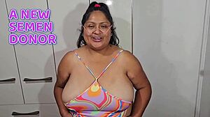 A New Semen Donor Swallows Cum On Big Tits