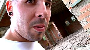 Busty Brunette Agrees To Sex With Stranger In Public! Oral And Cum In Mouth!