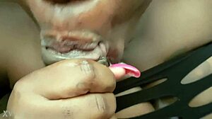 She Craves the Creamy Milk, Swallowing Every Drop with Intense Passion.