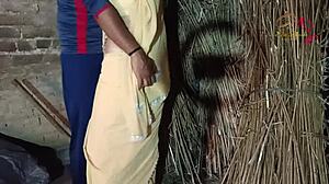 brother-in-law and sister-in-law enjoy a private moment outside the house