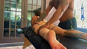 Hotwife Enjoys Naughty Massage with BBC for Intense Interracial Fuck