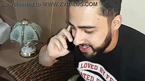 while my wife was bathing, i fucked the hot brunette waitress with her big tits and ass, cumshot everywhere