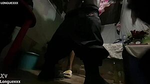 With her long legs in a sexy miniskirt, she poses beautifully.