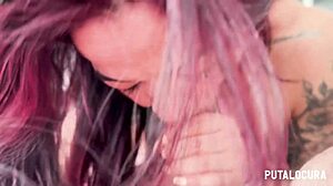 Brenda Kitty Rides Torbe's Small Cock with Piercing Tattoo and Wet Pussy