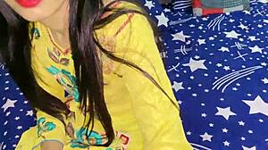 punjabi aunty sneaks into my hostel room, strips after seeing my huge cock, begging for a hard fuck.