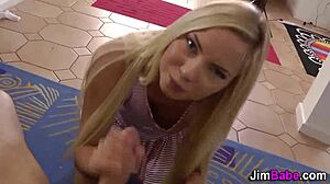 Teen In STOCKINGS Gets FUCKED By OLD DUDE In POV