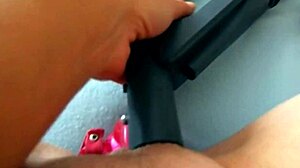 i love vacuuming my pussy in a yellow miniskirt with sophie and her dildo