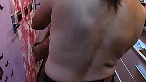 barber babe flaunts her perfect natural tits while teasing the customer