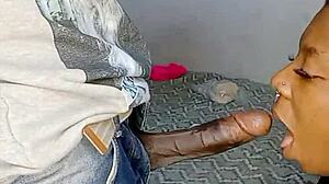 i watched the african teen 18+ suck my monster cock sloppy, cum on her face