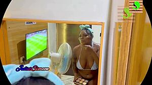 Slowly cumming on my pussy, juice dripping out from the big black cock 😈