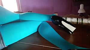 Milf With Beautiful Legs In Pantyhose And Heels Lying On The Table