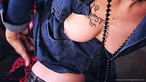 Does horny housewife finger her big hairy pussy?