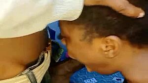 i watched the african teen 18+ suck my monster cock sloppy, cum on her face