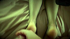 slut sucks dildo while getting fucked doggystyle in lingerie